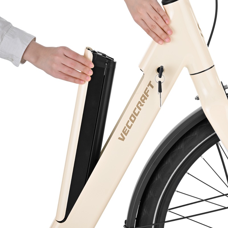 Vecocraft E-City Bike LUNA 1.0 single speed,Sandweiß