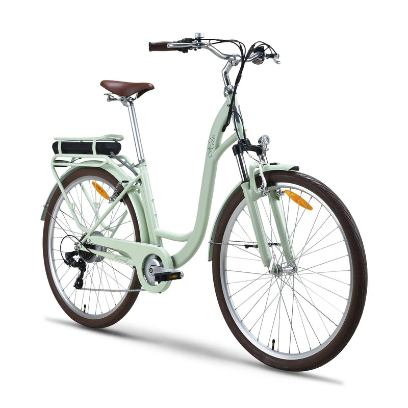 Vecocraft E-City Bike Hebe 7-speed 28 inch Grün Minze Olive