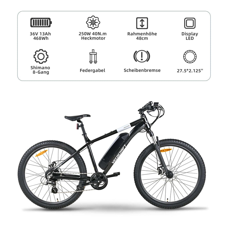 HECTOR E-Bike 468Wh 27.5 Zoll 25km/h HECTOR