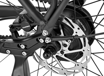 City E-Bike Schwarz Vecocraft LUNA 1.0 mit nahtlosem Rahmen und versteckten Kabeln