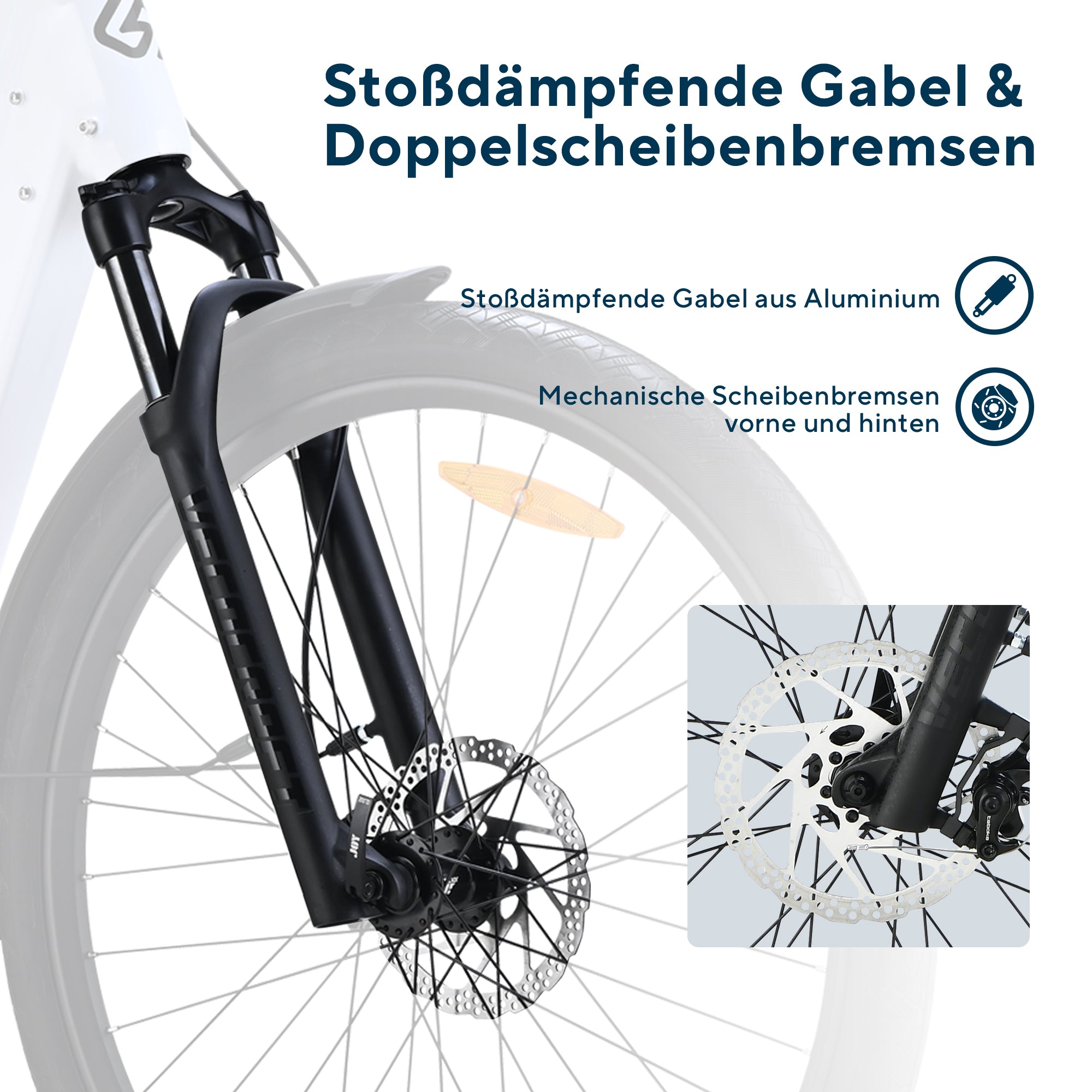 Vecocraft E-Trekking Bike GAEA 28'',Weiß