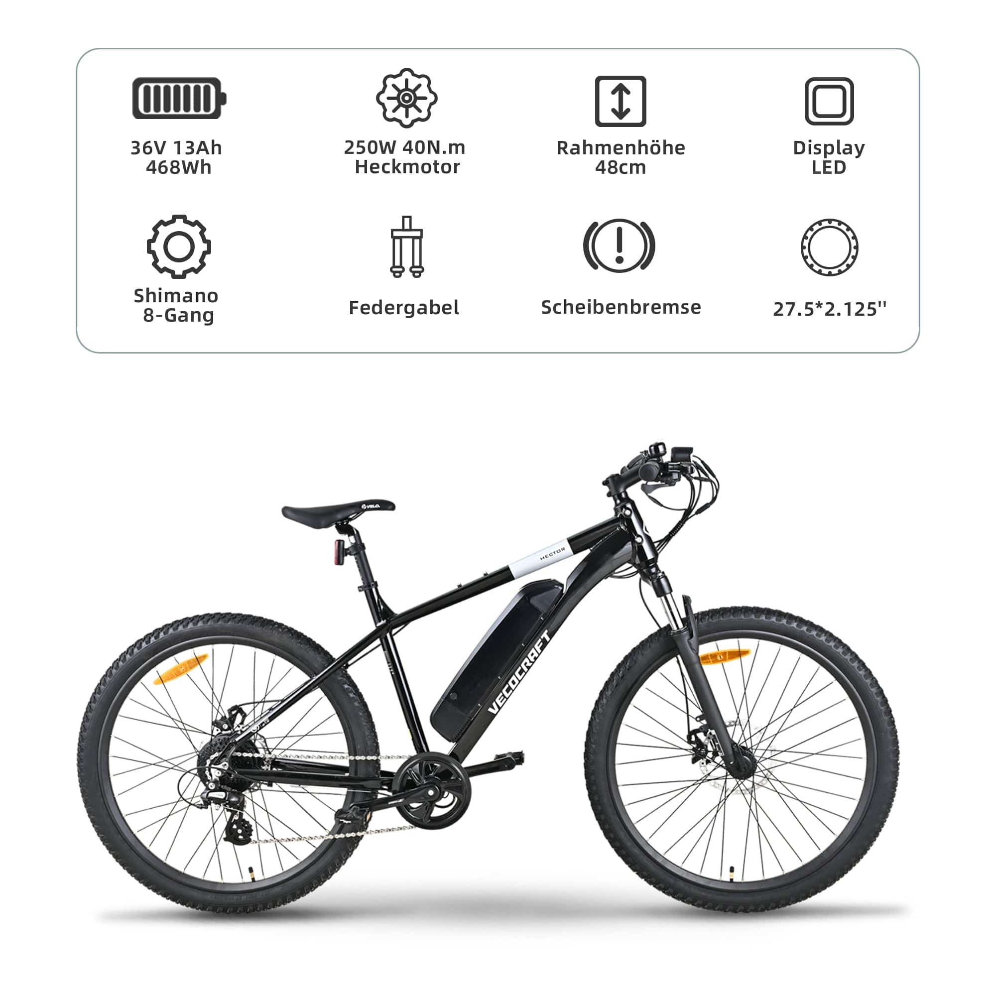 e bike mountainbike heckmotor VECOCRAFT E-Bikes