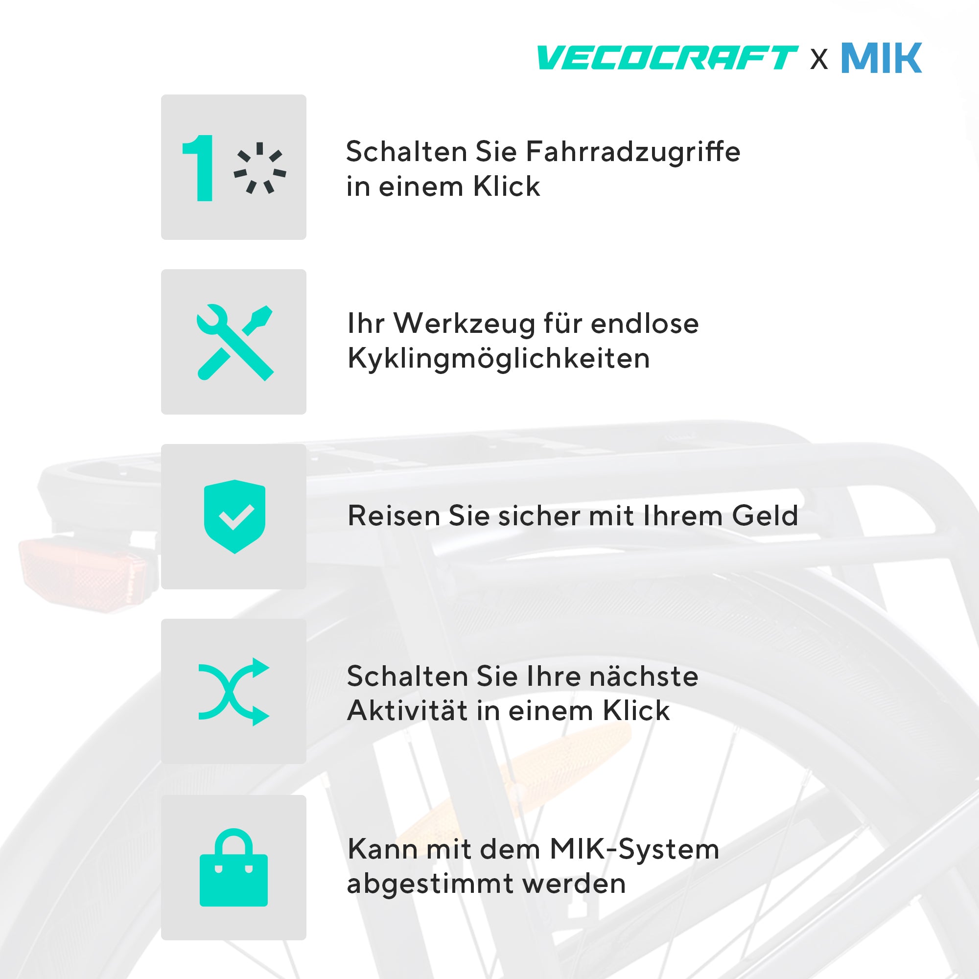 Vecocraft E-Trekking Bike ARES 28'',Weiß