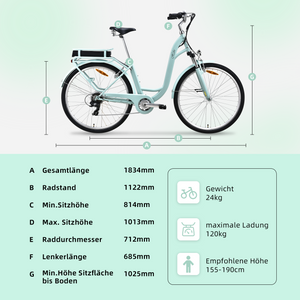 Vecocraft E-City Bike Hebe Grün Minze