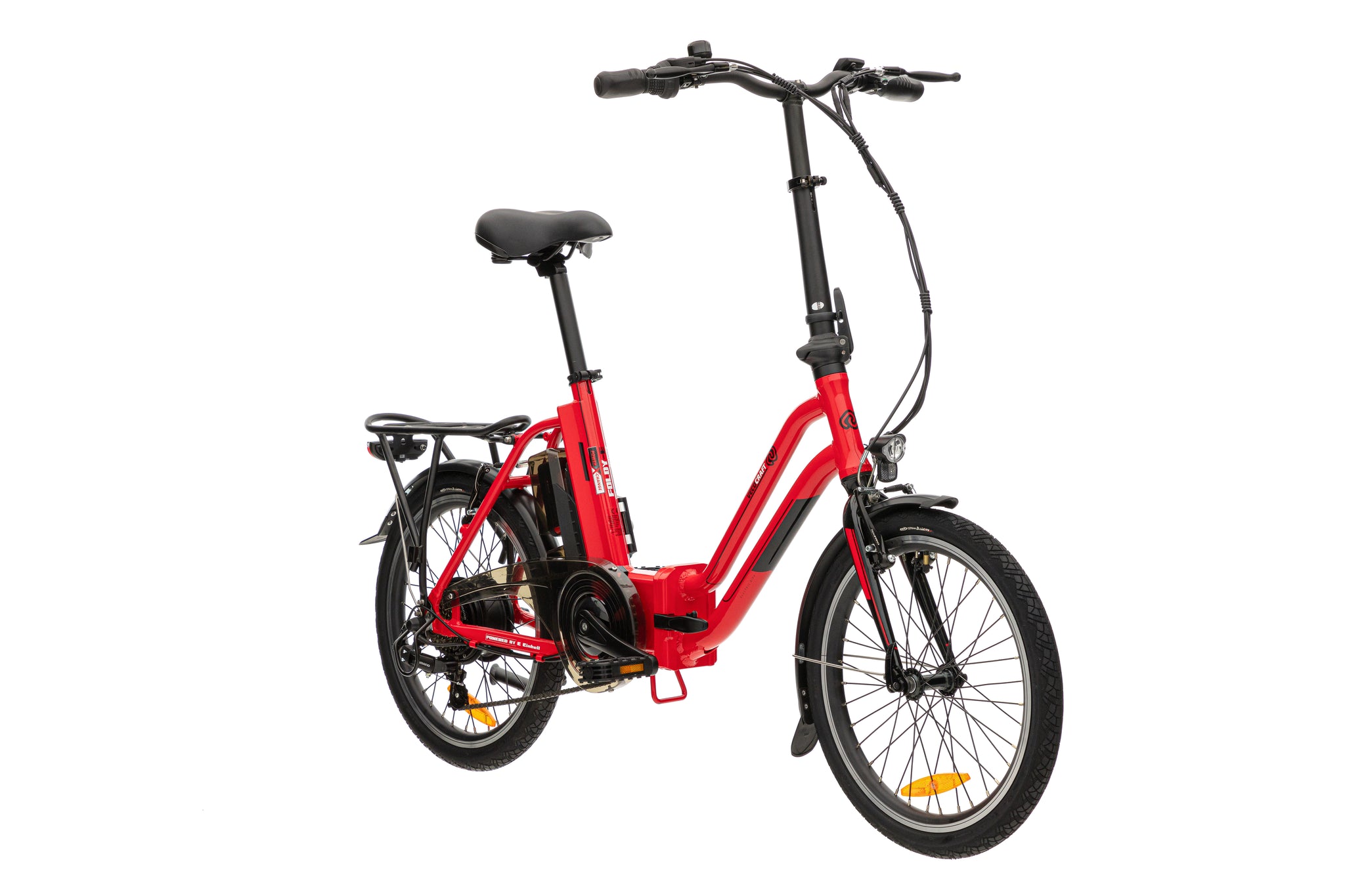 Vecocraft E-Klapprad Foldy-E Ebike_Rot Compatible with Einhell 18 V 2 x 5.2 Ah Batteries
