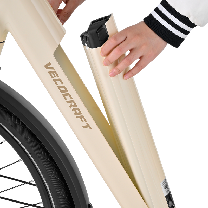 Vecocraft E-City Bike LUNA NEO Belt Drive Sandweiß