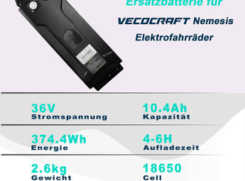 BatteriefurVECOCRAFTEBIKENEMESIS36V10.4Ah_374.4WH_Parameter